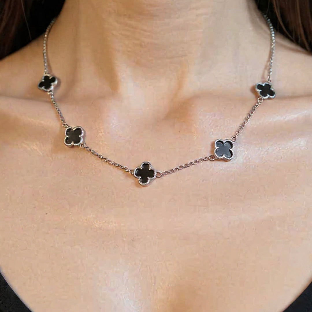 Black clover 925 necklace