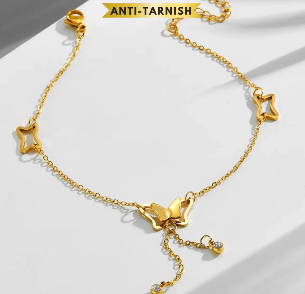 BUTTERFLY HOLLOW CHARM BRACELET