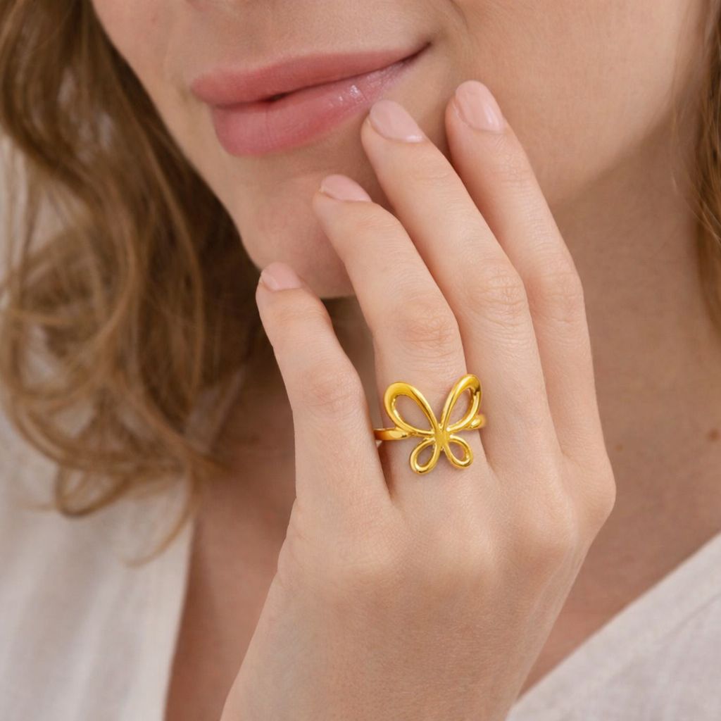 HOLLOW BUTTERFLY RING