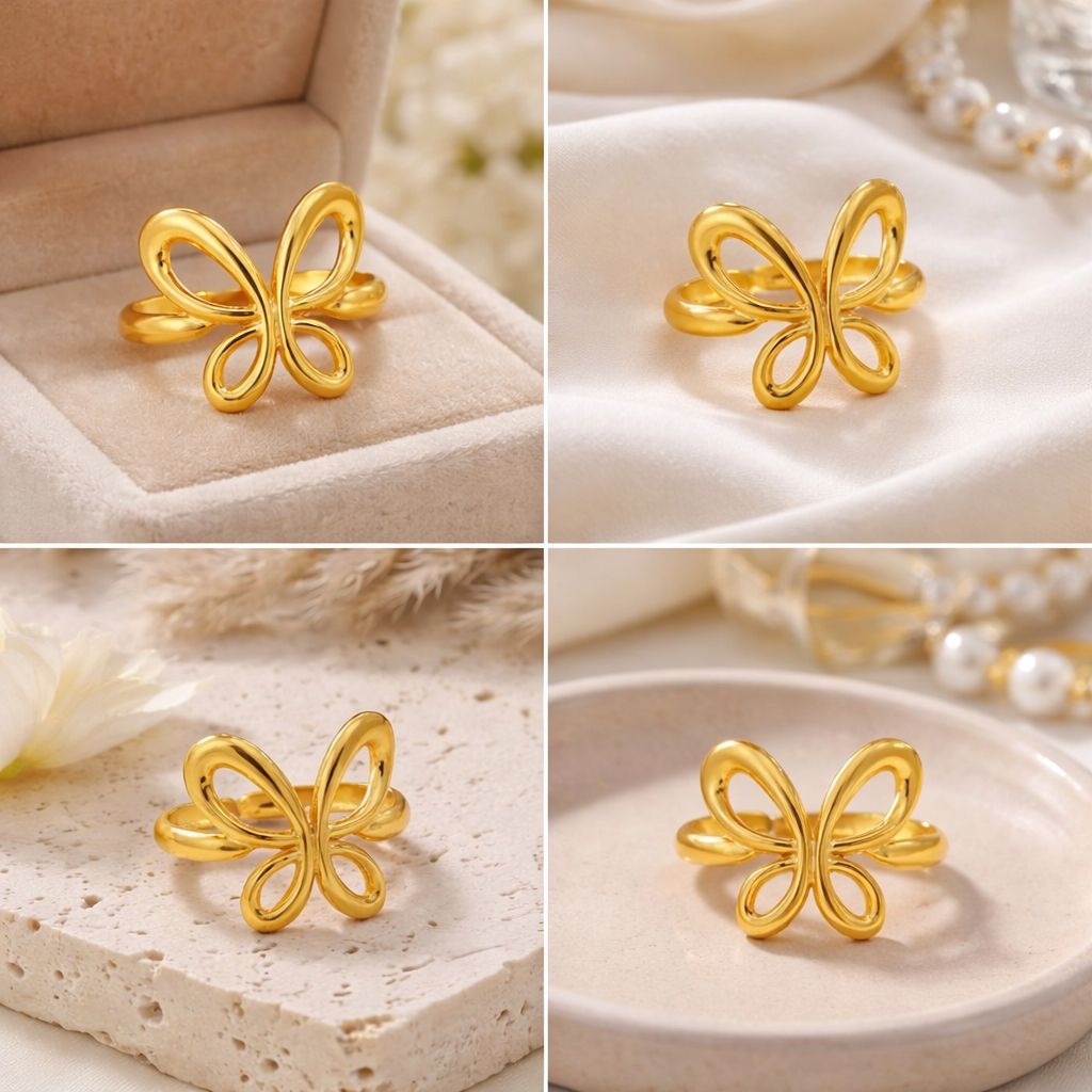 HOLLOW BUTTERFLY RING